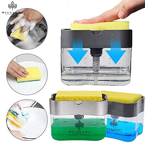 2 in 1 Soap Pump Sponge Dispenser