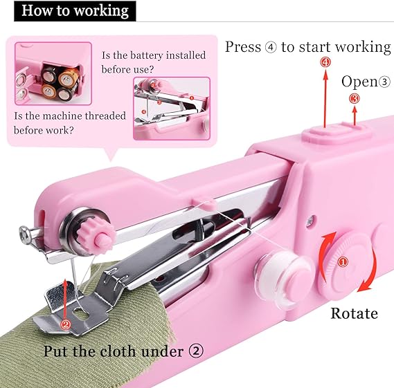 Handheld Mini Stitch Cordless Sewing Machine