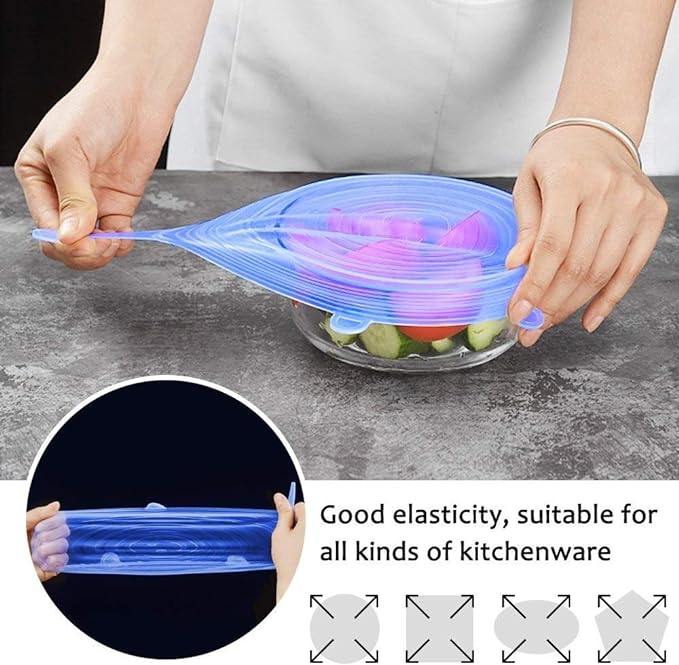 Silicone Reusable Expandable Lids