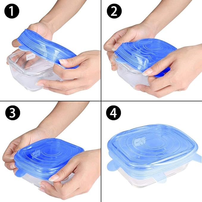 Silicone Reusable Expandable Lids