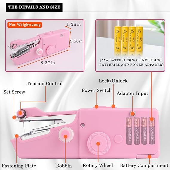 Handheld Mini Stitch Cordless Sewing Machine