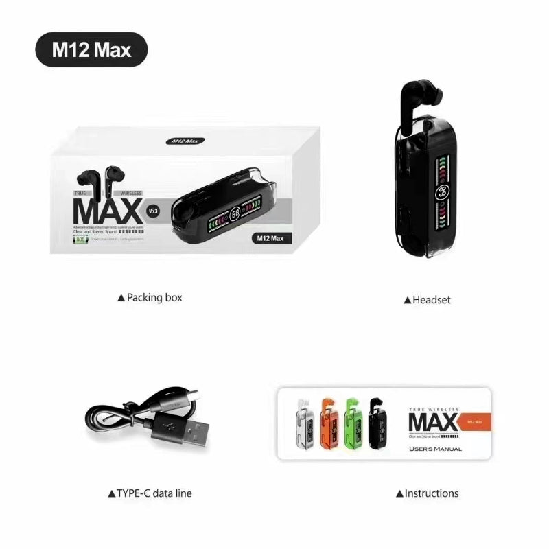 M12 Max TWS Bluetooth V5.3 Earbuds