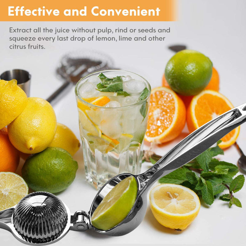 Hand-Operated Single Press Stainless Steel Lemon Squeezer