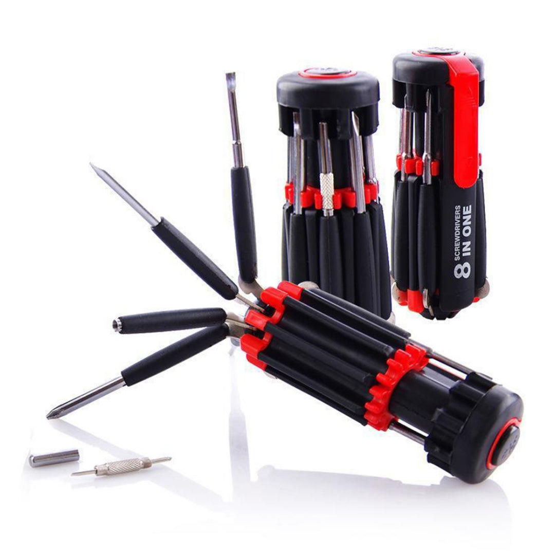 8 in 1 Screw Driver Kit With LED Torch