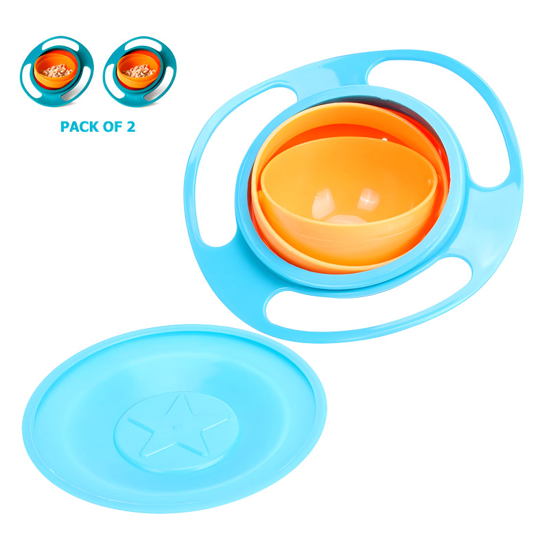 Spill-Proof Baby Feeding Gyro Bowls