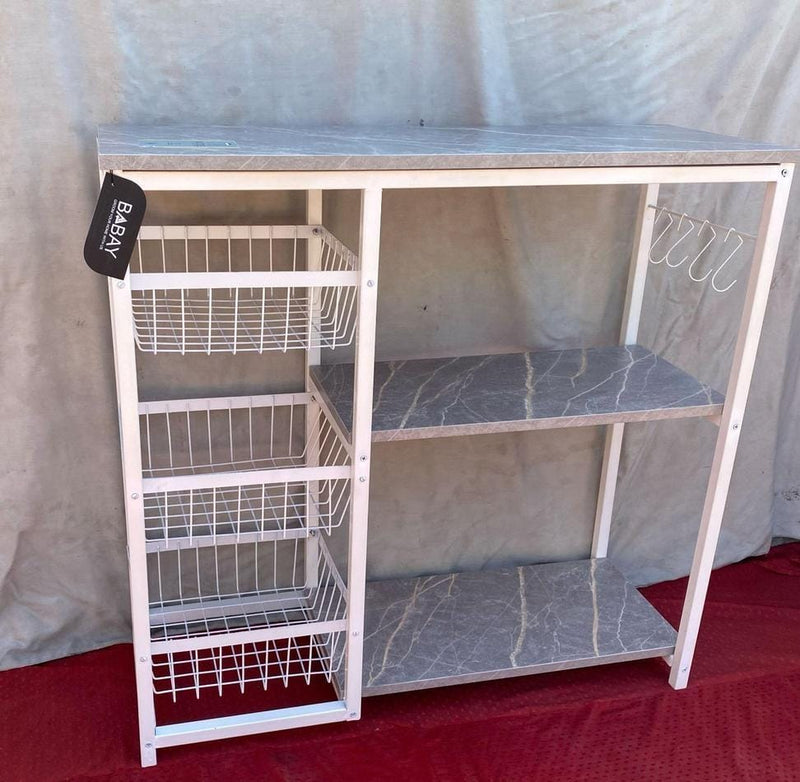 Kitchen Shelf With Oven Stand Rack