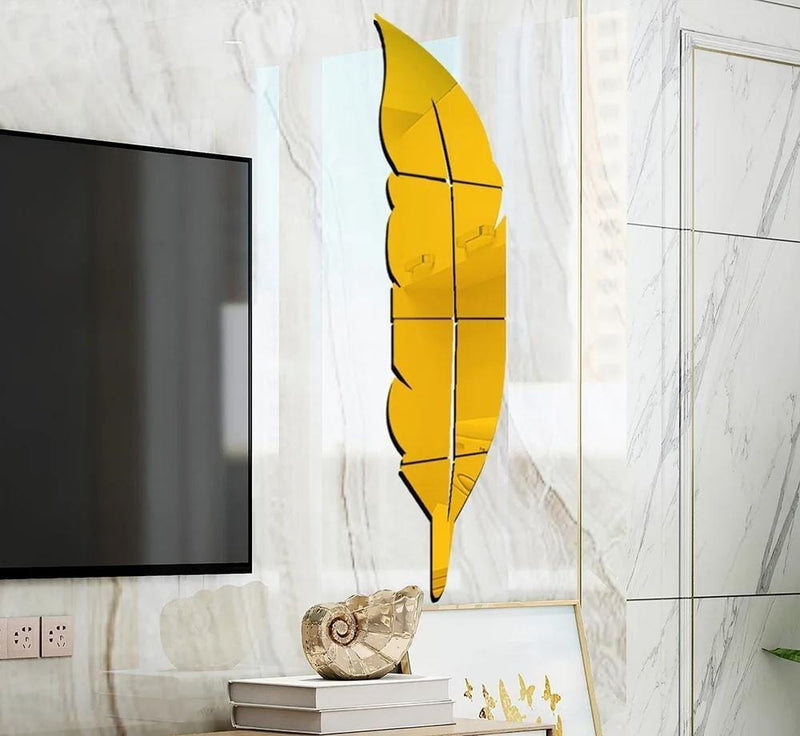 Wall Decor Golden Acrylic Leaf