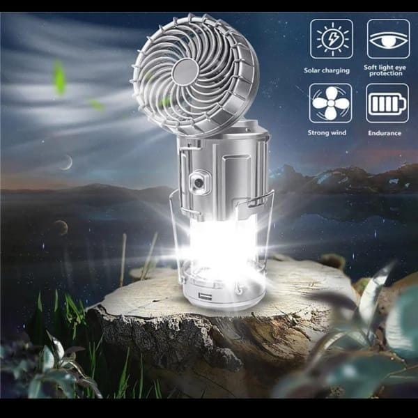 Solar Fan Emergency Camping Light