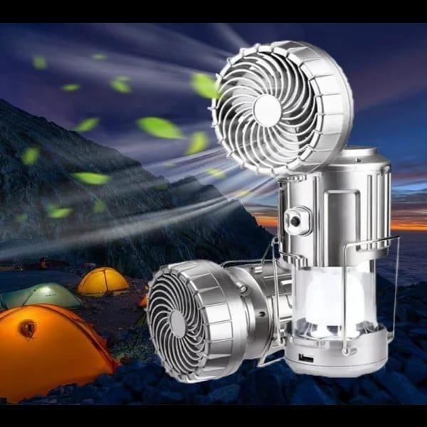 Solar Fan Emergency Camping Light