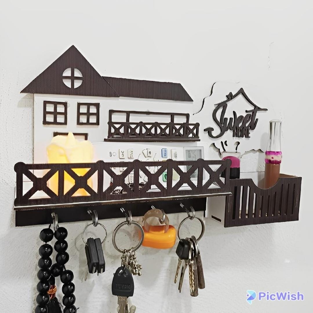 3D Portable Wooden Key with Mobile Holder