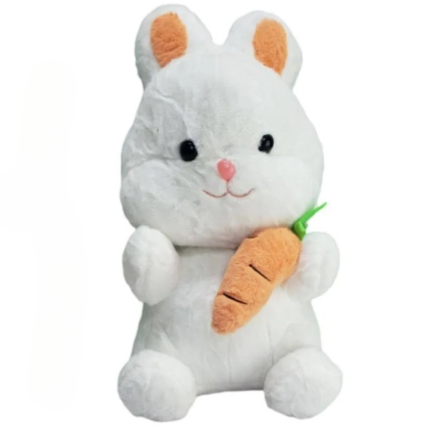 Adorable Plush Bunny & Carrot Pillow