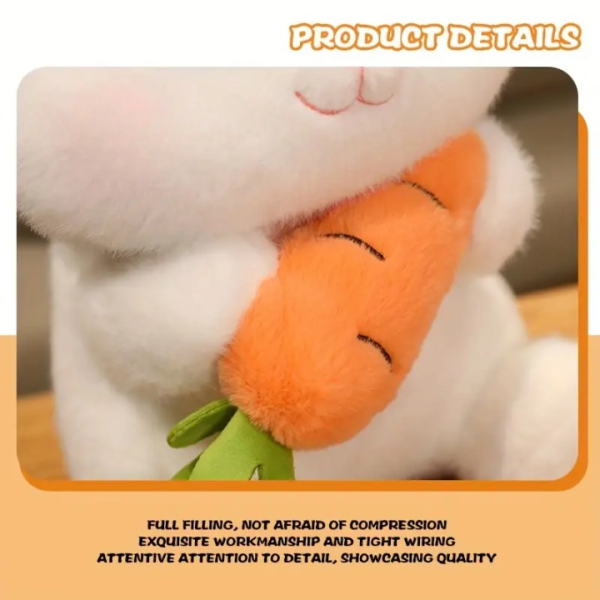 Adorable Plush Bunny & Carrot Pillow