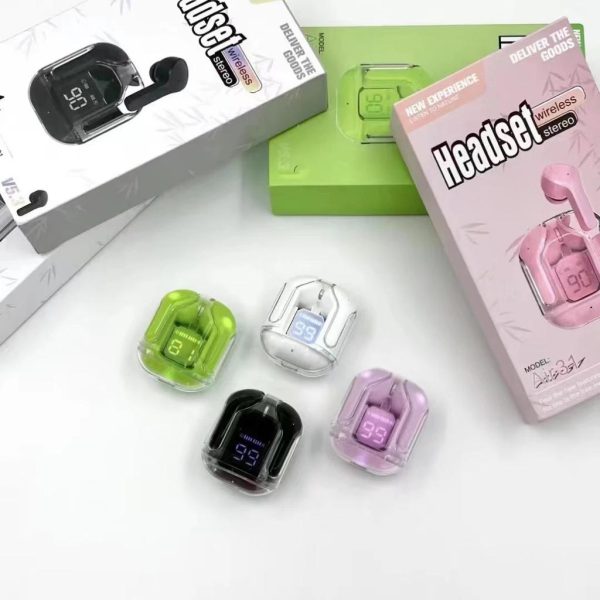 Air 31 Wireless Bluetooth Crystal Transparent Body Earbud