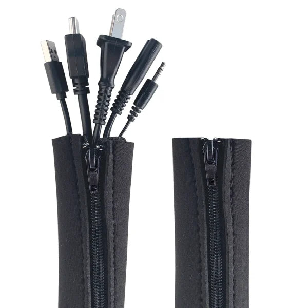 Cable Sleeve Zipper Closure Cord Organizer