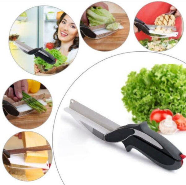 2-in-1 Food Kitchen Scissor with Cutting Board