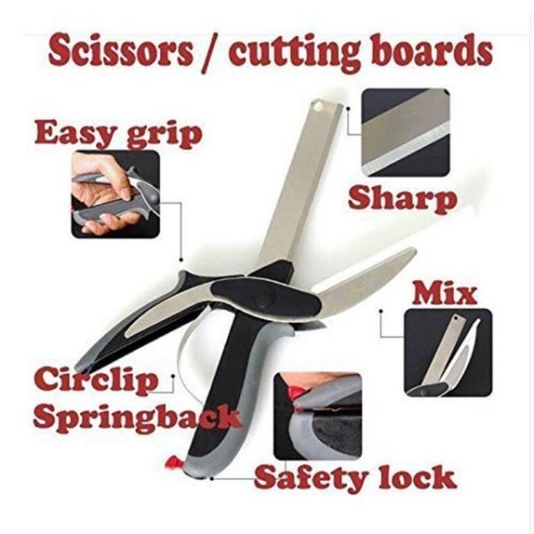 2-in-1 Food Kitchen Scissor with Cutting Board