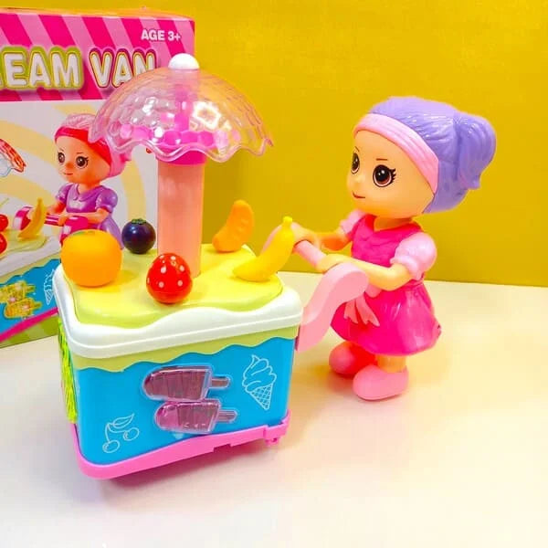 Cute Doll Ice Cream Cart With Music & Lights