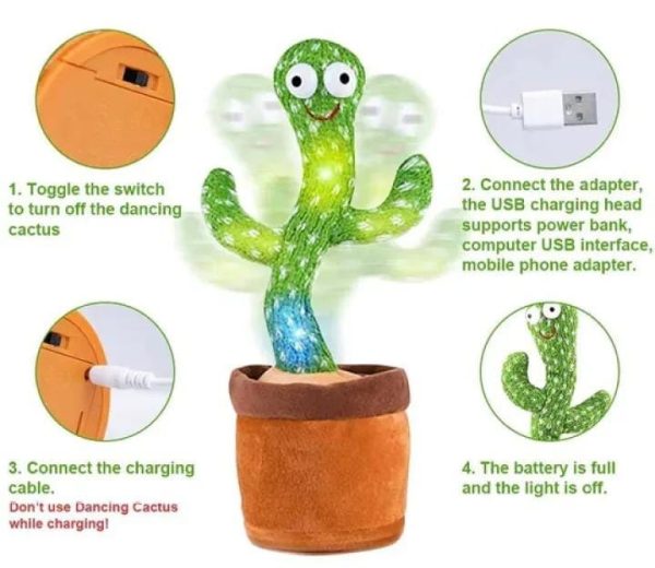 Rechargeable Dancing Cactus Toy