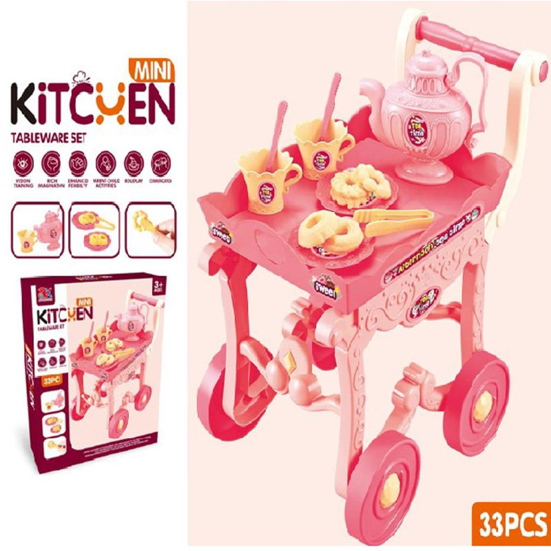 Kitchen Tableware Toy Cart