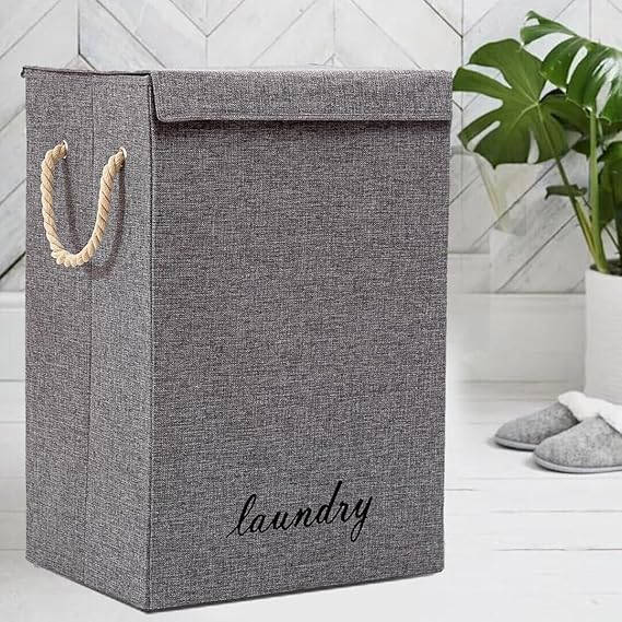 Fabric Laundry Basket Hamper With Lid