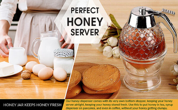 Honey Juice Syrup Dispenser Pot Jar