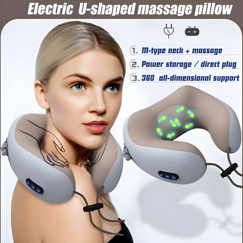 Cervical Vertebra Electric U-Shaped Massage Pillow