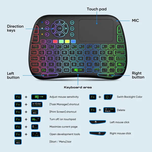 M9 Bluetooth Mini Wireless Keyboard