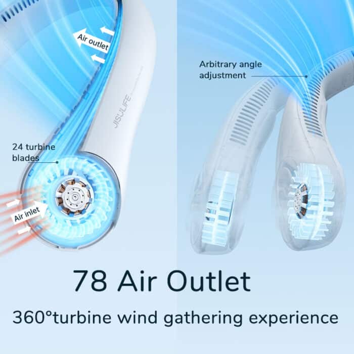 Portable Bladeless Rechargeable Neck Fan