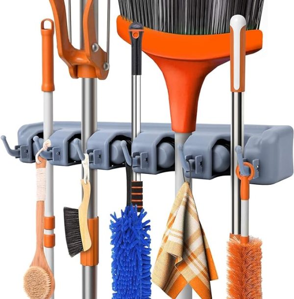 Wall Mount Mop And Broom Holder