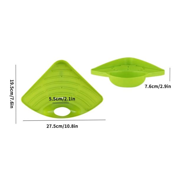 Multi-purpose Triangular Sink Soap Sponge Holder