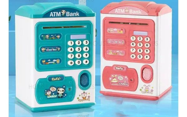 Piggy Bank Atm Children Saving Money Box With Password And Fingerprint