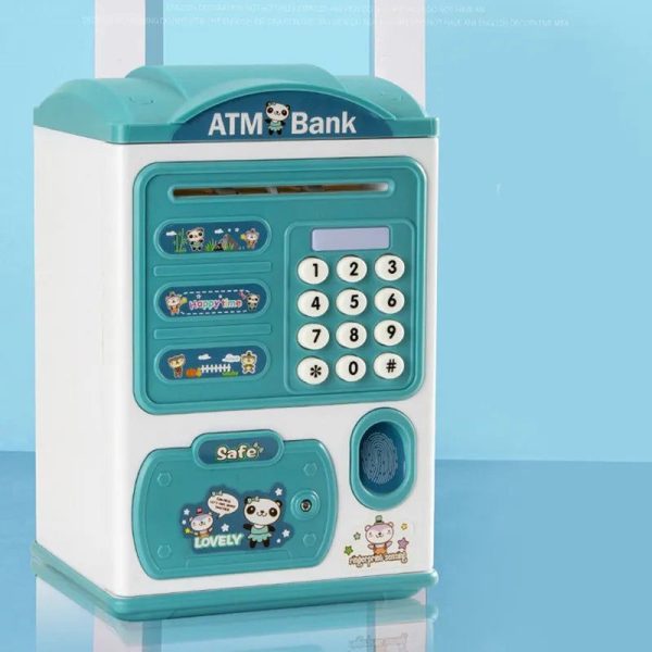 Piggy Bank Atm Children Saving Money Box With Password And Fingerprint