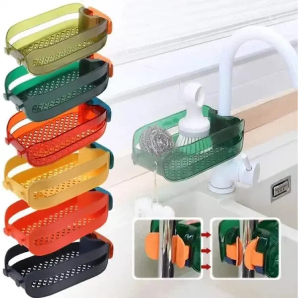 Multipurpose Plastic Faucet Drain Basket Shelf