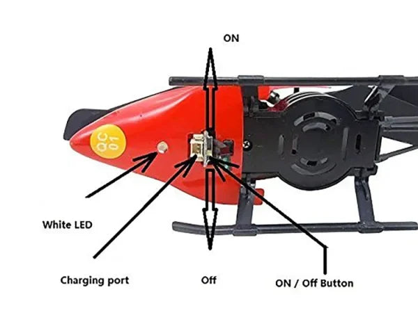 Rechargeable Flying Helicopter With Lights