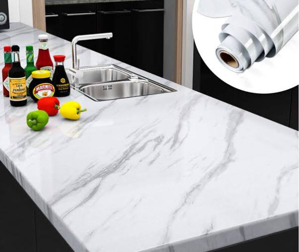 Self Adhesive Waterproof Heat Resistant Marble Sheet