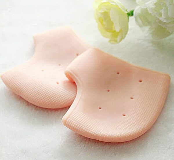 Silicone Anti-crack Half Heel Socks