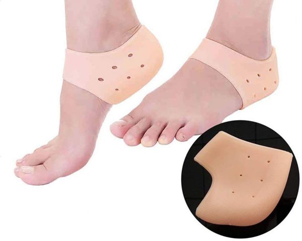 Silicone Anti-crack Half Heel Socks