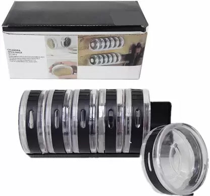 Cylindrical Spice Rack Set