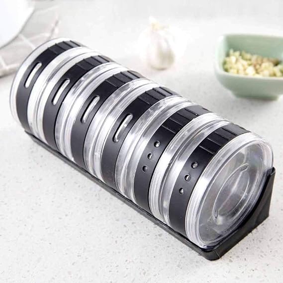 Cylindrical Spice Rack Set