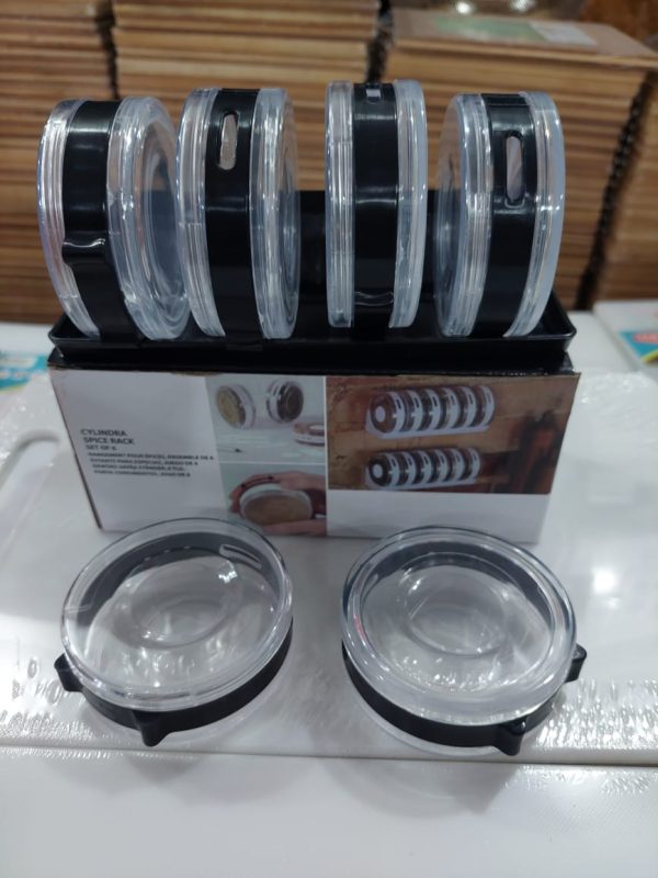 Cylindrical Spice Rack Set