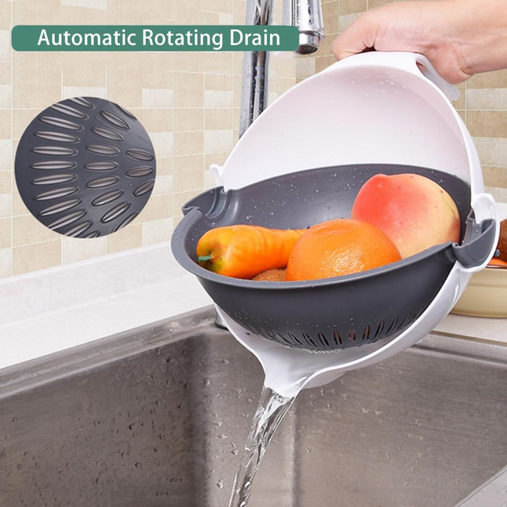 Multi-Function Vegetable Slicing Shredding Washing Grater Draining Basket