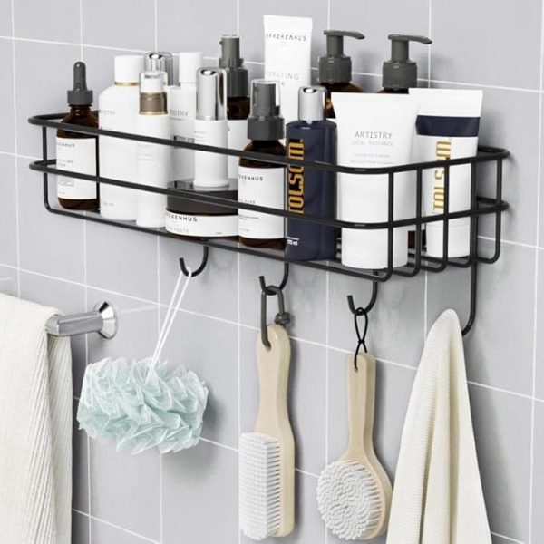 Wall Mount Metal Bathroom & Kitchen Rack Storage Shelves