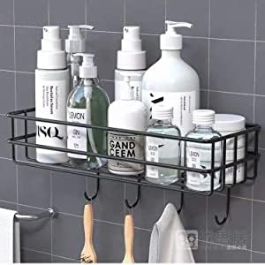 Wall Mount Metal Bathroom & Kitchen Rack Storage Shelves