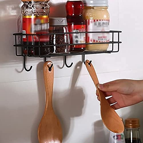 Wall Mount Metal Bathroom & Kitchen Rack Storage Shelves