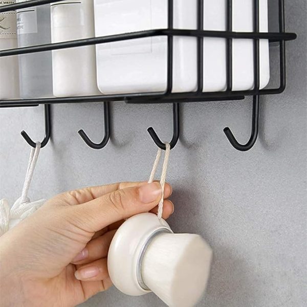 Wall Mount Metal Bathroom & Kitchen Rack Storage Shelves